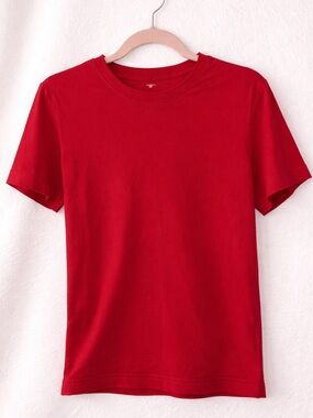 Athletic Works Red Short Sleeve Crew Neck Tee
